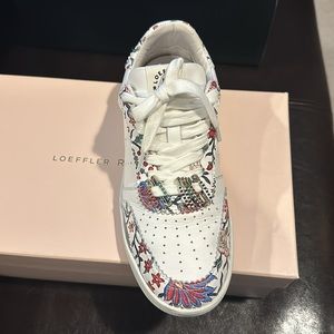 Loeffler Randall Keeley Provincial floral low top sneaker 7.5 worn once.
